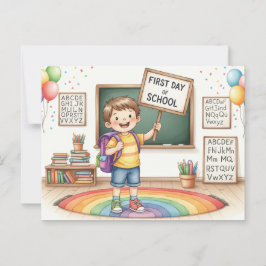 Terug naar School Briefkaart