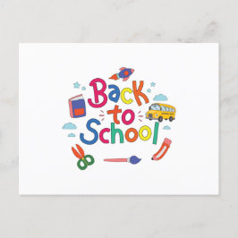 Terug naar school briefkaart