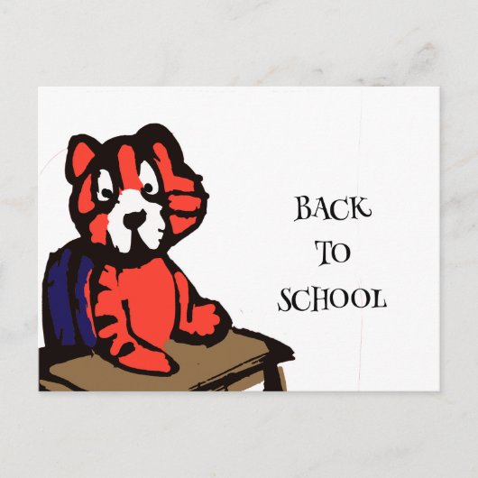Terug naar school briefkaart (Voorkant)