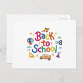 Terug naar school briefkaart (Voorkant / Achterkant)