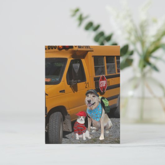 Terug naar School Briefkaart (Staand voorkant)