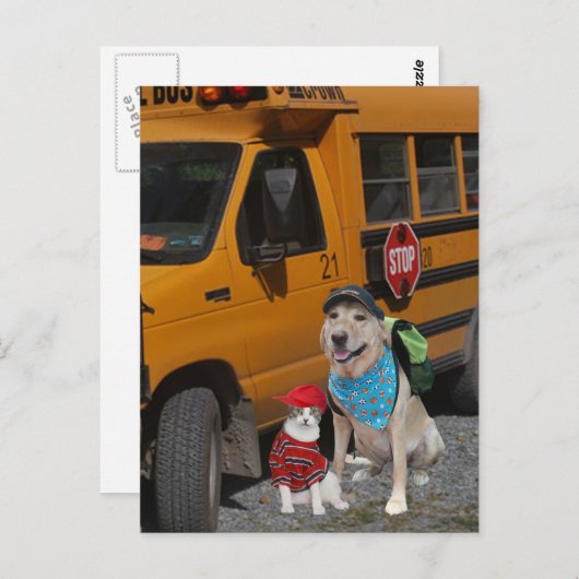 Terug naar School Briefkaart (Voorkant / Achterkant)