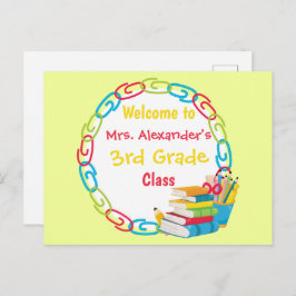 Terug naar School Bright Briefkaart