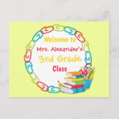 Terug naar School Bright Briefkaart (Voorkant)