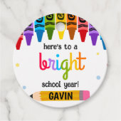 Terug naar School Bright School het hele jaar door Bedankjes Labels (Voorkant)