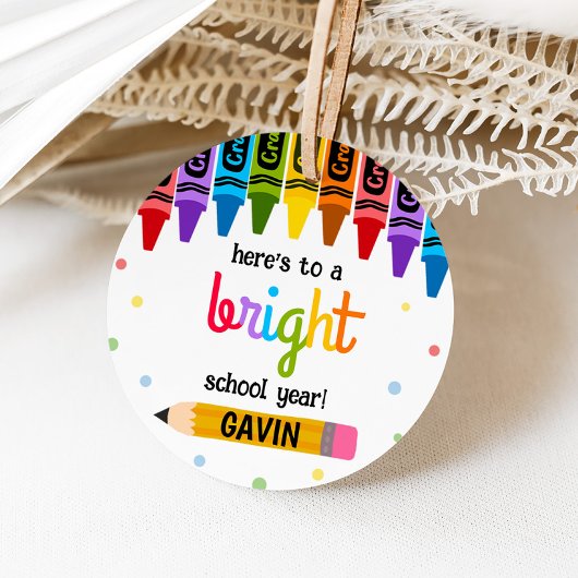 Terug naar School Bright School het hele jaar door Bedankjes Labels