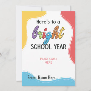Terug naar School Bright School Jaar Cadeau Kaart