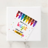 Terug naar School Bright School Year Square Bedankjes Labels (In situ)