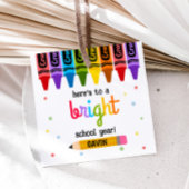 Terug naar School Bright School Year Square Bedankjes Labels
