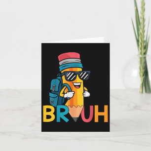 Terug naar school Bruh Dabbing Pencil Boys eerste Kaart