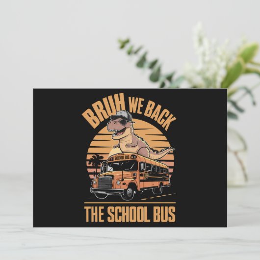 Terug naar school Bruh We Terug Eerste Dag van de  Kaart (Staand voorkant)