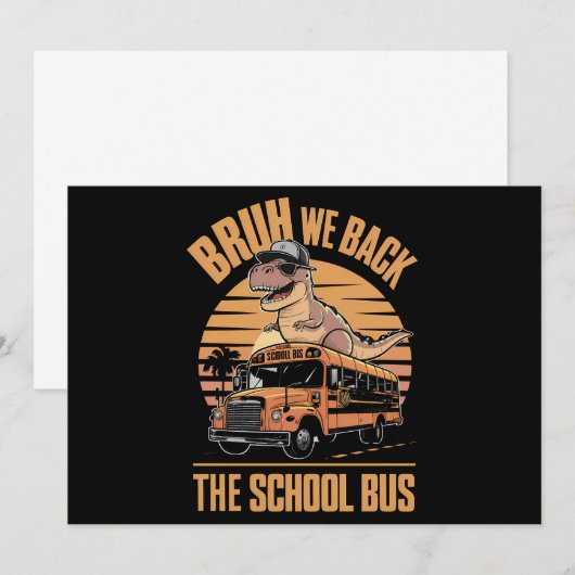 Terug naar school Bruh We Terug Eerste Dag van de  Kaart (Voorkant / Achterkant)