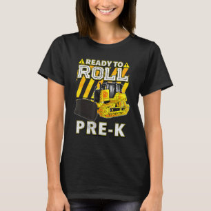 Terug naar school bulldozer klaar om te rollen Pre T-shirt
