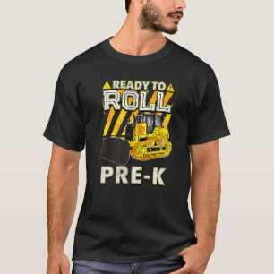 Terug naar school bulldozer klaar om te rollen Pre T-shirt