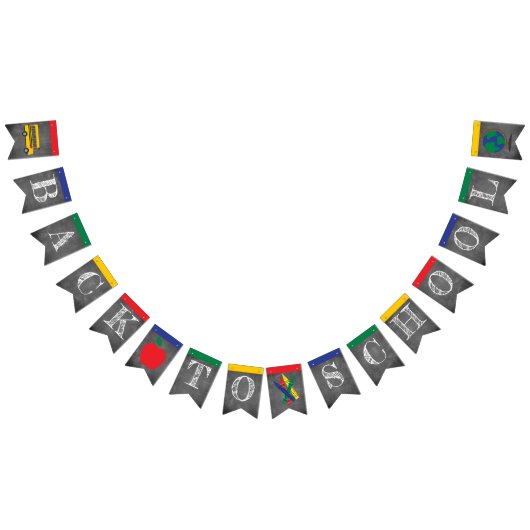 Terug naar School Bunting Flags Vlaggetjes (Alle)