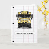 Terug naar school - Bus - Humor - Elke leeftijd Kaart (Gele Bloem)
