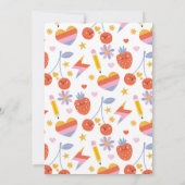 Terug naar School Bus Party Fruit Hearts Flower Kaart (Achterkant)