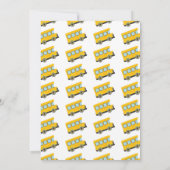 Terug naar school bus party jongens meisjes kaart (Achterkant)