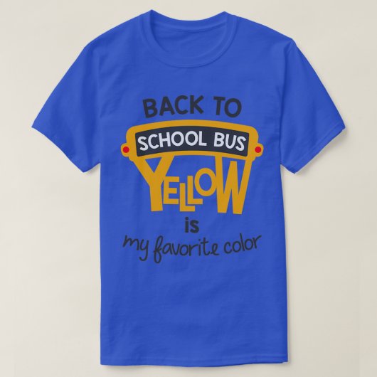 Terug naar School Bus Yellow T-shirt (Design voorkant)