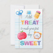 Terug naar school cadeau Label printable Bedankkaart (Voorkant)