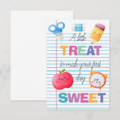 Terug naar school cadeau Label printable Bedankkaart (Voorkant / Achterkant)