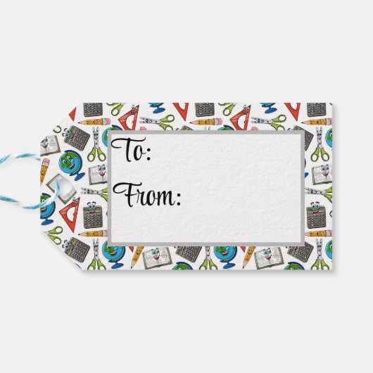 Terug naar school cadeaulabel (Achterkant Horizontaal)