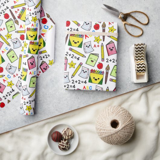 Terug naar school cadeaupapier (Crafts)