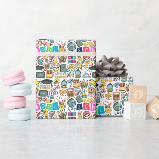 Terug naar school cadeaupapier (Baby Shower)