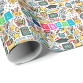 Terug naar school cadeaupapier (Rol Hoek)