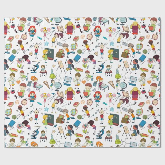 Terug naar School Cadeaupapier (Vlak)