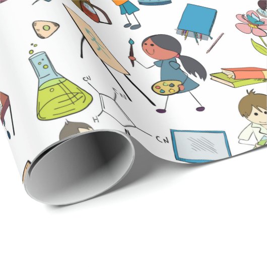 Terug naar School Cadeaupapier (Rol Hoek)