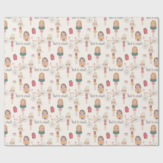 Terug naar School Cadeaupapier (Vlak)