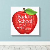 Terug naar School Canvas Afdruk (Insitu (Houten vloer))