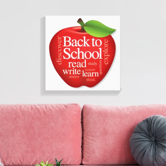 Terug naar School Canvas Afdruk (Insitu (Woonkamer))