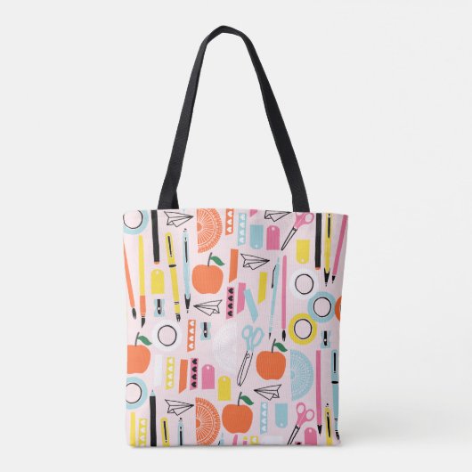 Terug naar school canvas tas (Achterkant)