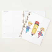 Terug naar school Cartoon Happy Pencil en Kinder Planner (Display)