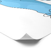 Terug naar school Cartoon Happy Pencil en Kinder Poster (Hoek)