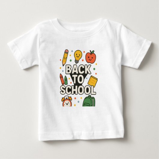 Terug naar School Cartoon Kinder Shirt (Voorkant)