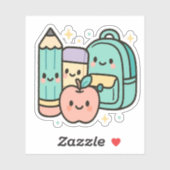 Terug-naar-school Cartooneske ontwerp Sticker (Vel)
