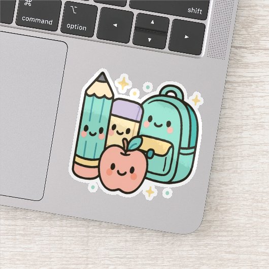 Terug-naar-school Cartooneske ontwerp Sticker (Detail)