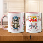 Terug naar School Cat Dragen Rugzak Gepersonalisee Mok