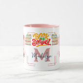 Terug naar School Cat Dragen Rugzak Gepersonalisee Mok (Midden)