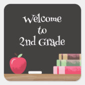 Terug naar school Chalkboard | Apple | Stickers vo (Voorkant)