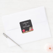 Terug naar school Chalkboard | Apple | Stickers vo (Envelop)