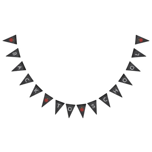 Terug naar School Chalkboard Classroom Decor Bunti Vlaggetjes (Alle)