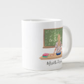 Terug naar School Chalkboard Teacher Mok Blonde (Voorkant rechts)