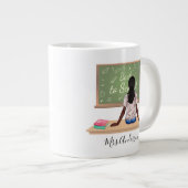 Terug naar School Chalkboard Teacher Mok Curly Bla (Voorkant rechts)