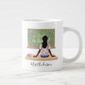 Terug naar School Chalkboard Teacher Mok Curly Bla (Rechts)