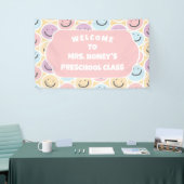Terug naar School Classroom Decor Teacher Retro Spandoek (Beurs)