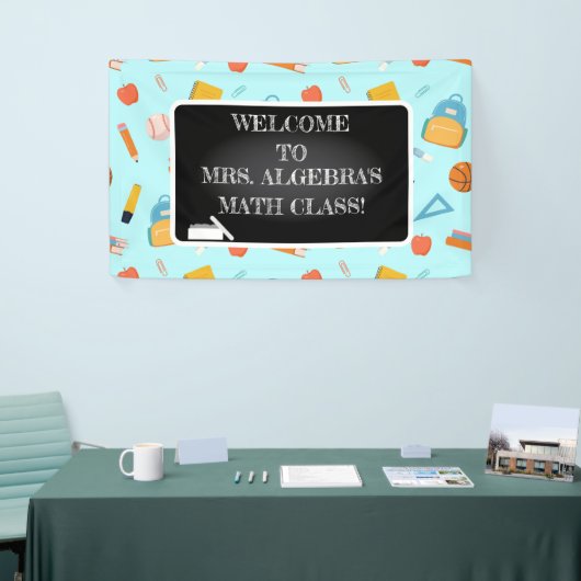 Terug naar School Classroom Decor Teacher Spandoek (Beurs)
